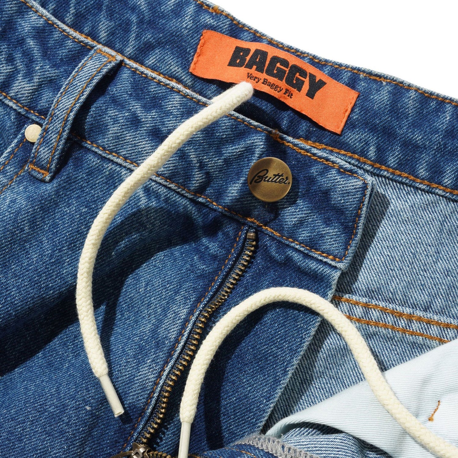 Butter Goods Baggy Denim Jeans Distressed Indigo
