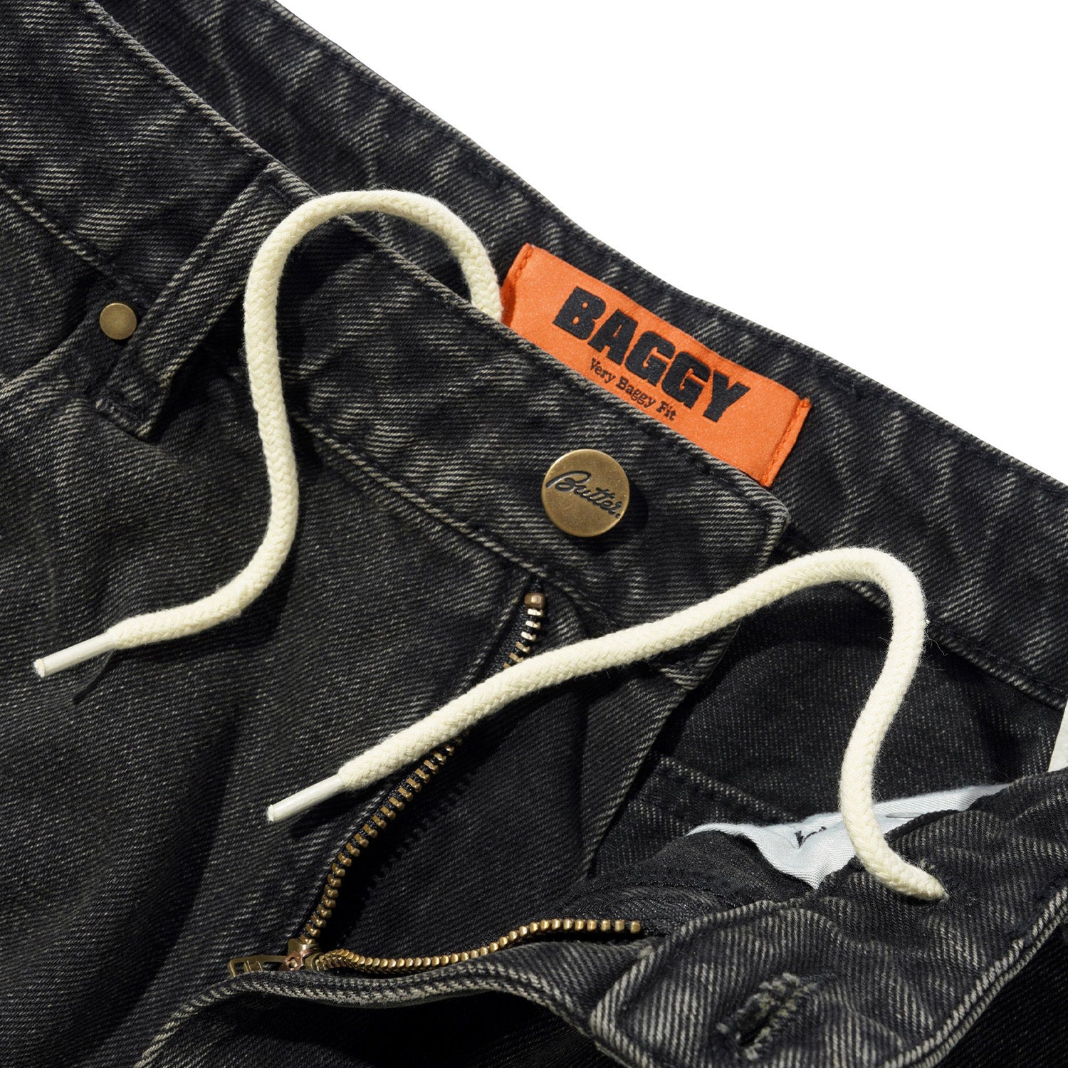 Butter Goods Baggy Denim Jeans Faded Black