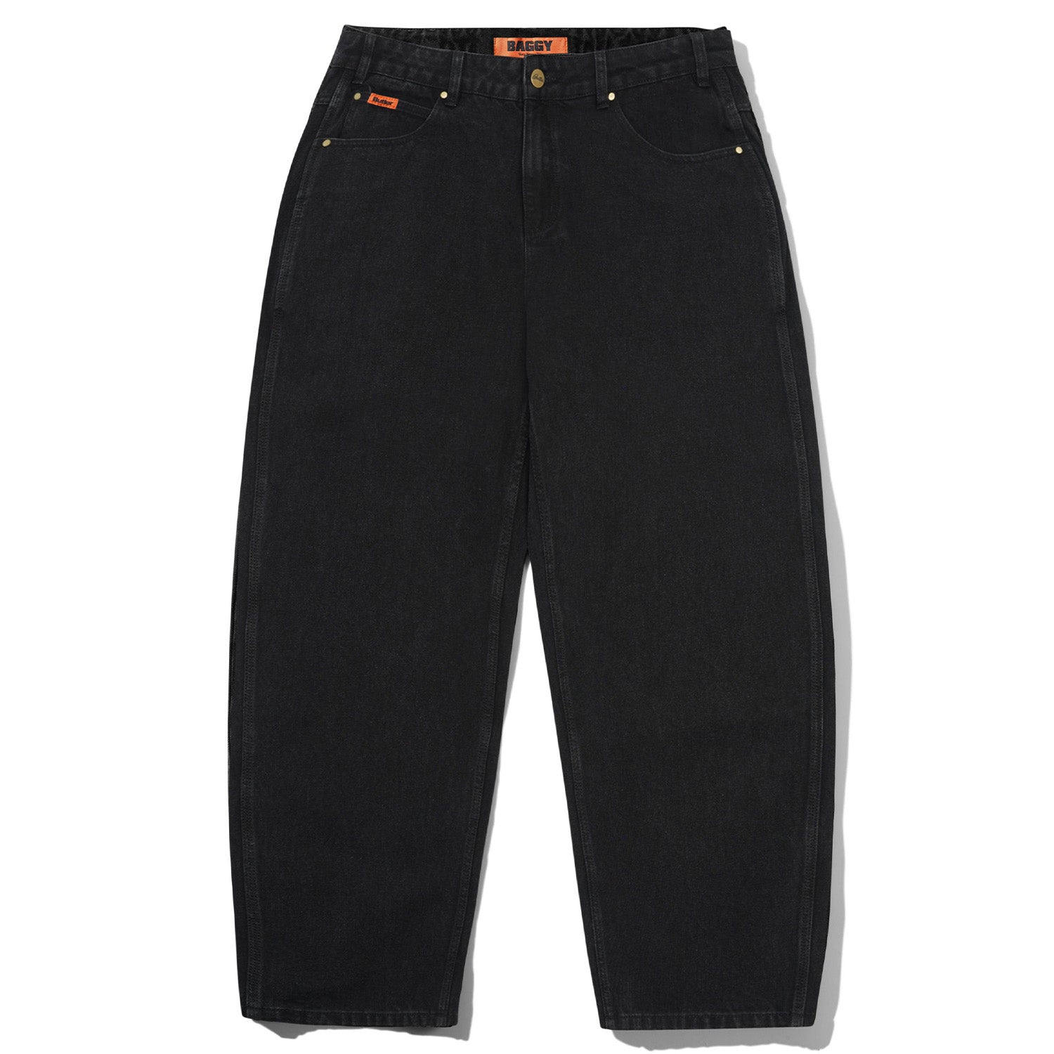 Butter Goods Baggiest Pants ブラックデニム バギー Butter Goods Baggy Denim Jeans Flat Black - Orchard Skateshop
