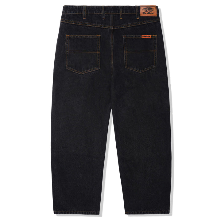 Butter Goods Baggy Denim Jeans Washed Black 25