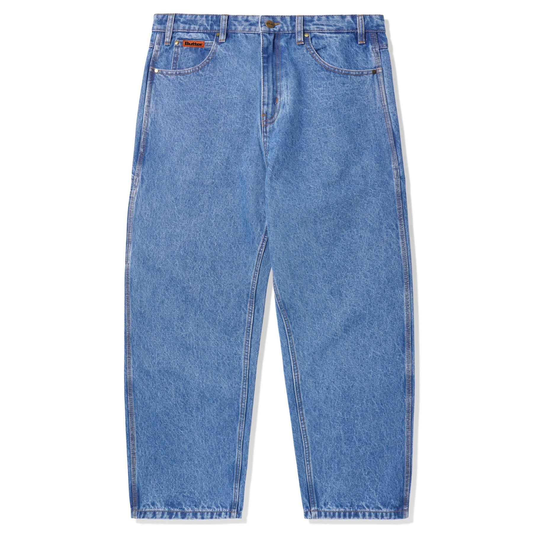 butter goods buggy denim 25ss 32インチ Butter Goods Baggy Denim Jeans Washed Indigo 25 - Orchard Skateshop