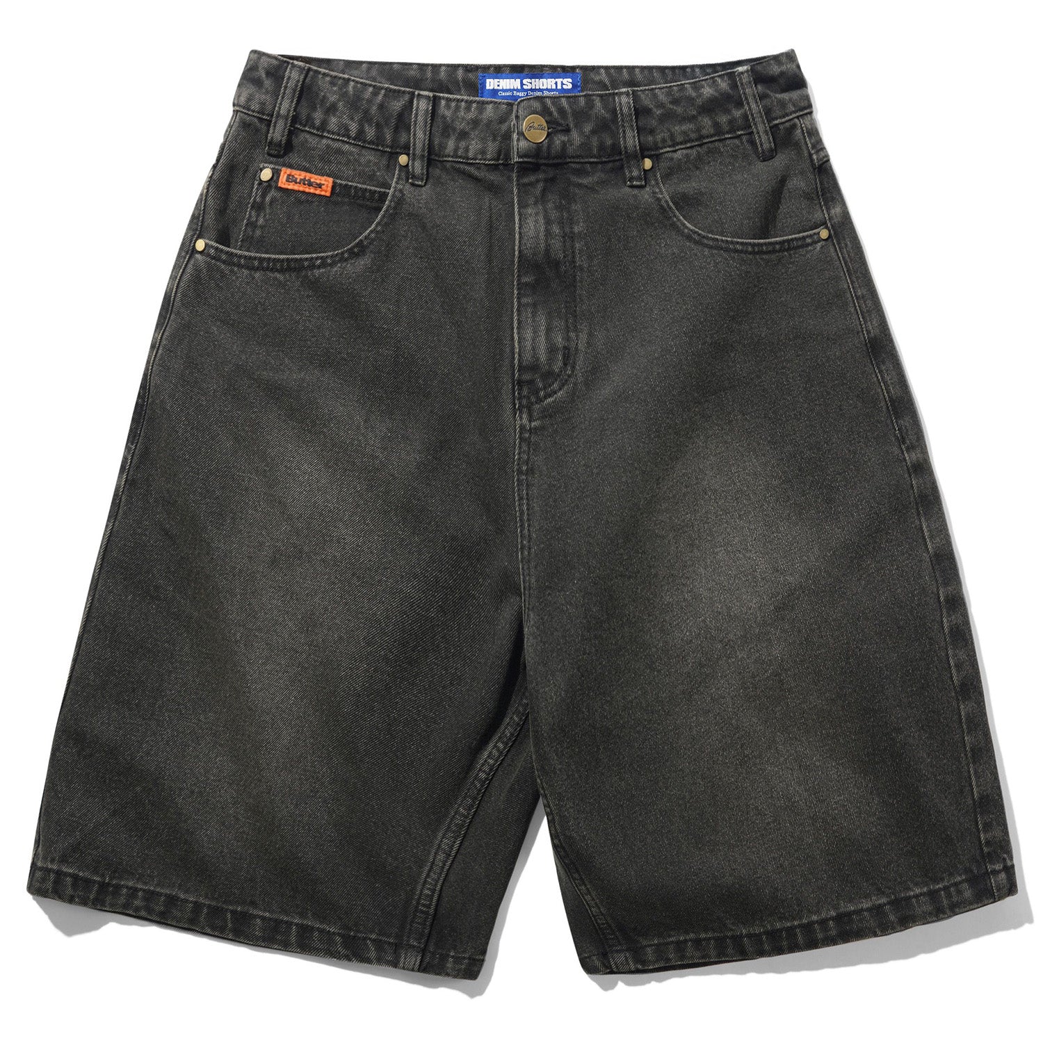 Butter Goods Baggy Denim Shorts Faded Black