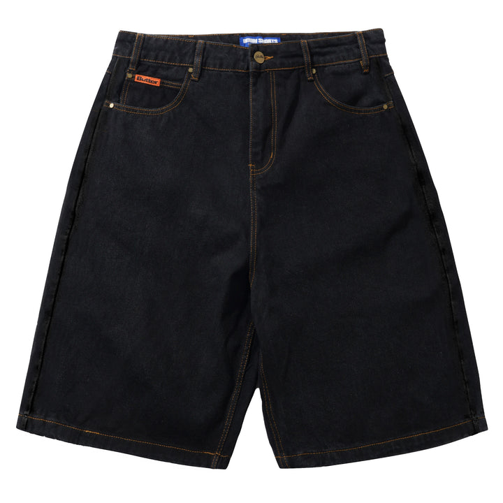 Butter Goods Baggy Denim Shorts Washed Black 25