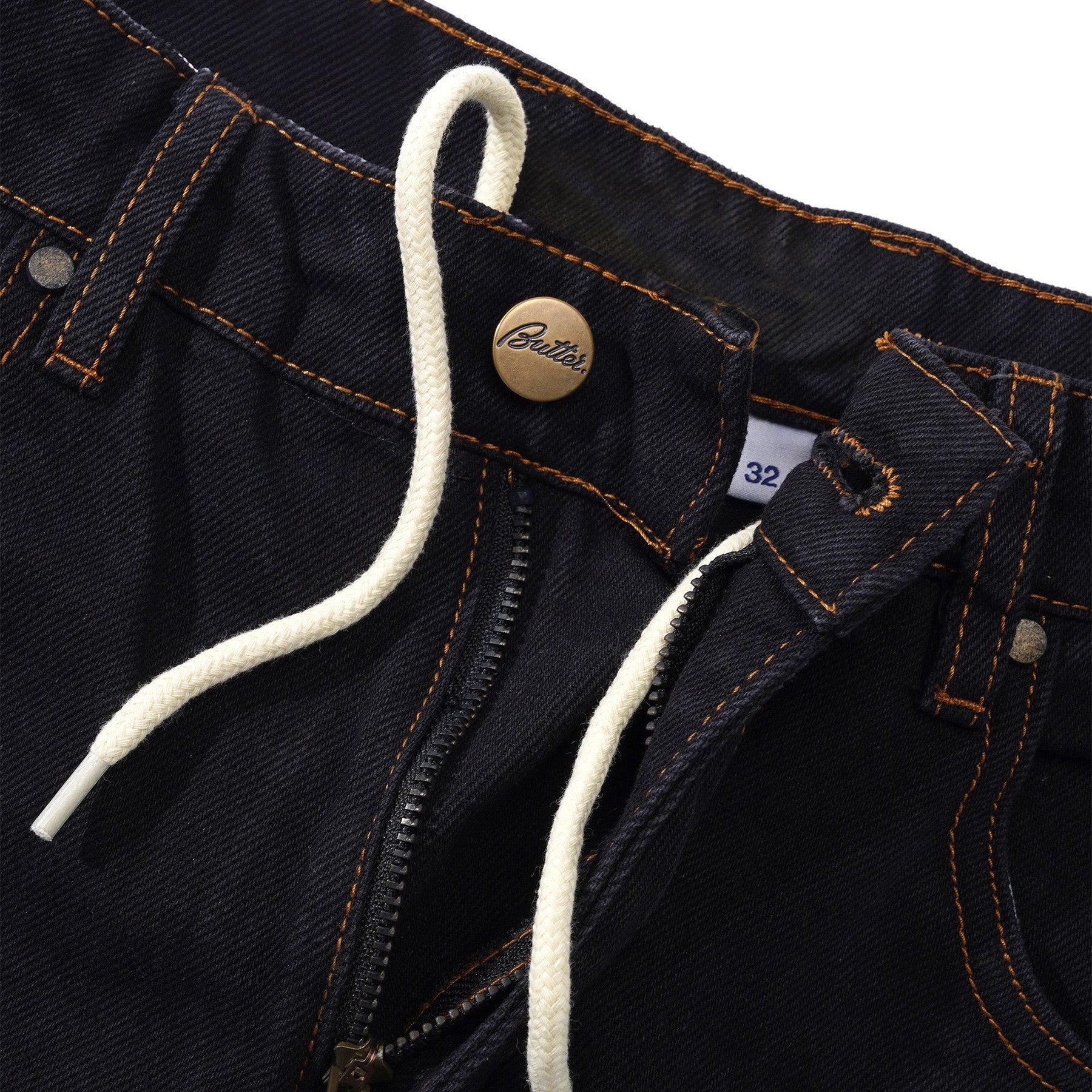 Butter Goods Baggy Denim Shorts Washed Black 25