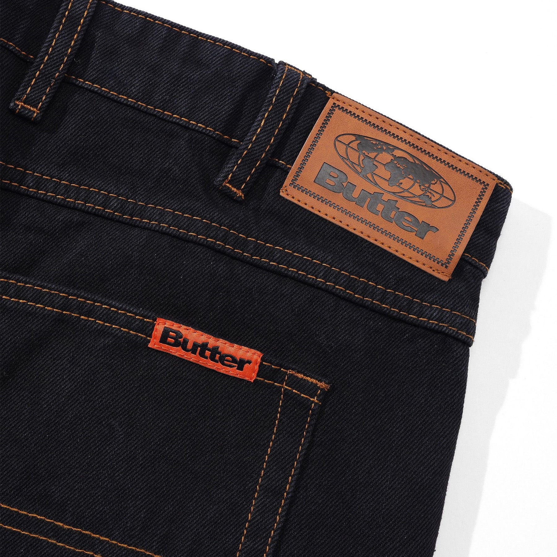Butter Goods Baggy Denim Shorts Washed Black 25