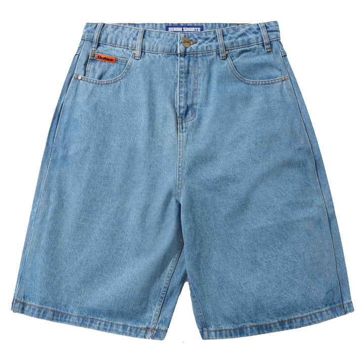 Butter Goods Baggy Denim Shorts Washed Indigo 25