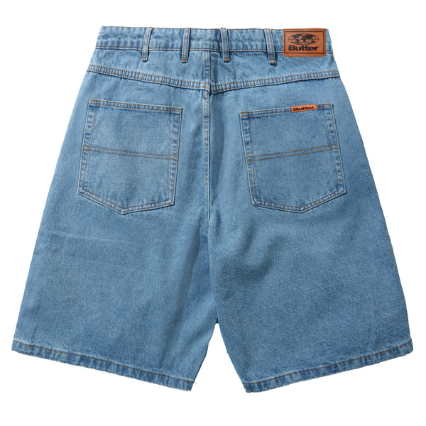 Butter Goods Baggy Denim Shorts Washed Indigo 25 - Orchard