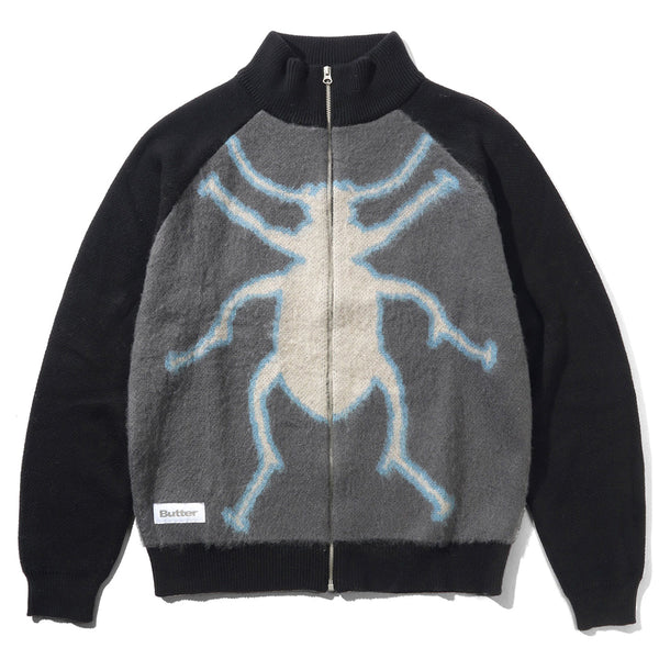 Butter Goods Beetle Zip Thru Knit Sweater - Orchard Skateshop
