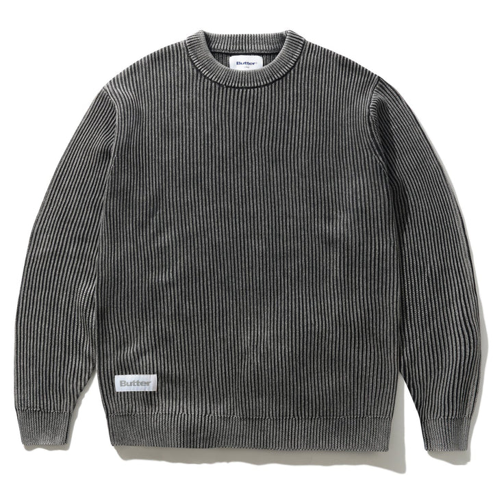 Butter Goods Bleach Knit Sweater Black