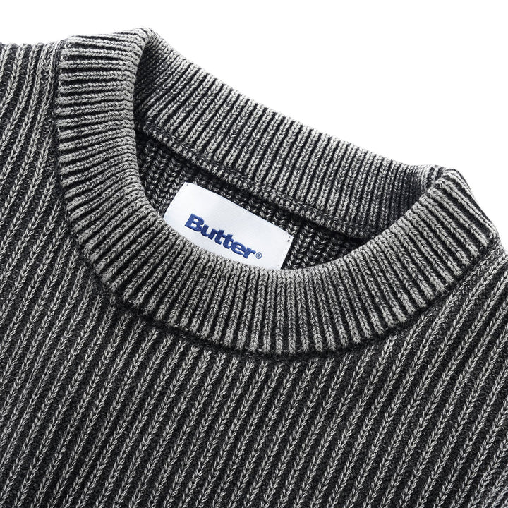Butter Goods Bleach Knit Sweater Black