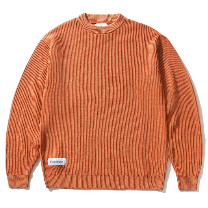 Butter Goods Bleach Knit Sweater Coral