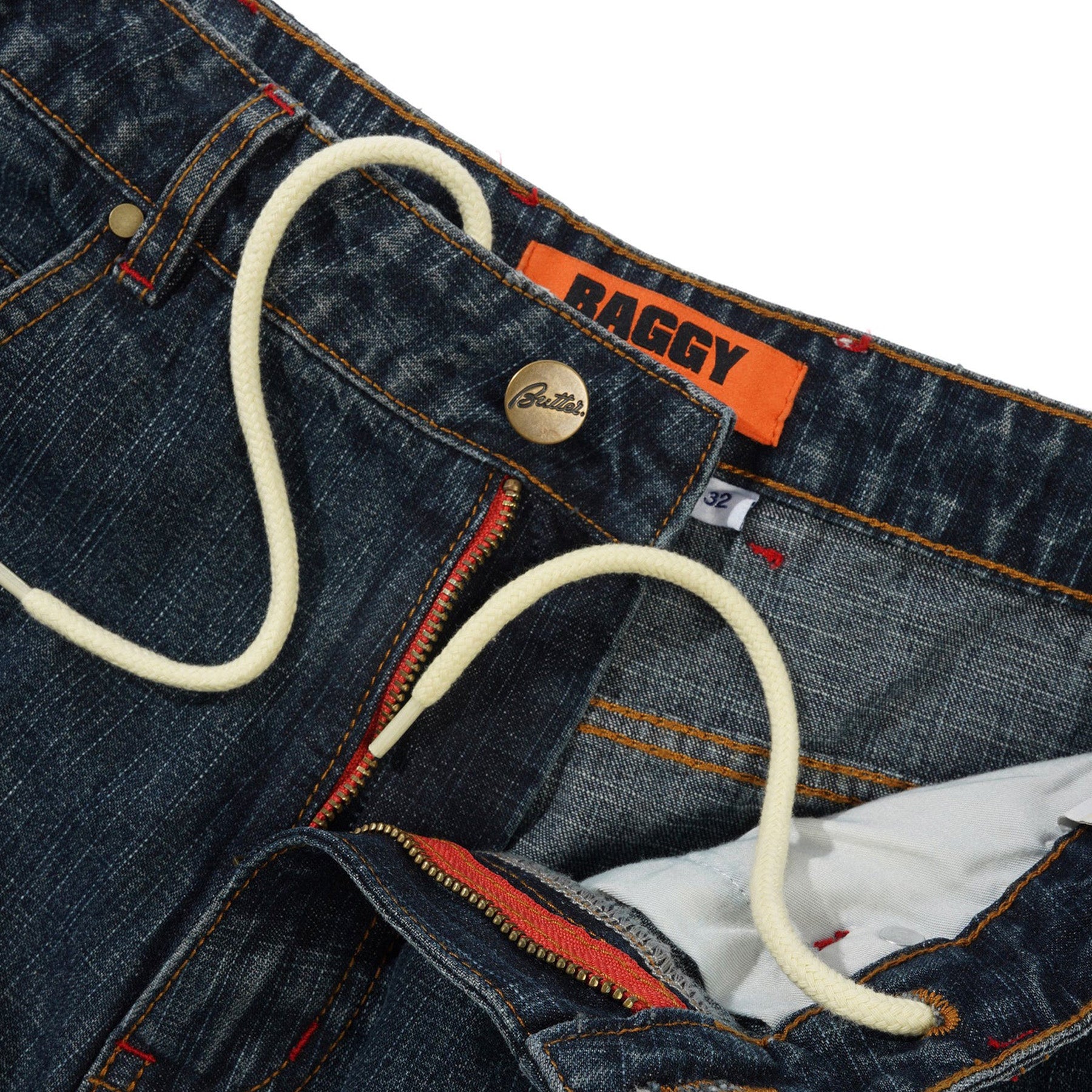 Butter Goods Blotch Denim Jeans Streaky Navy