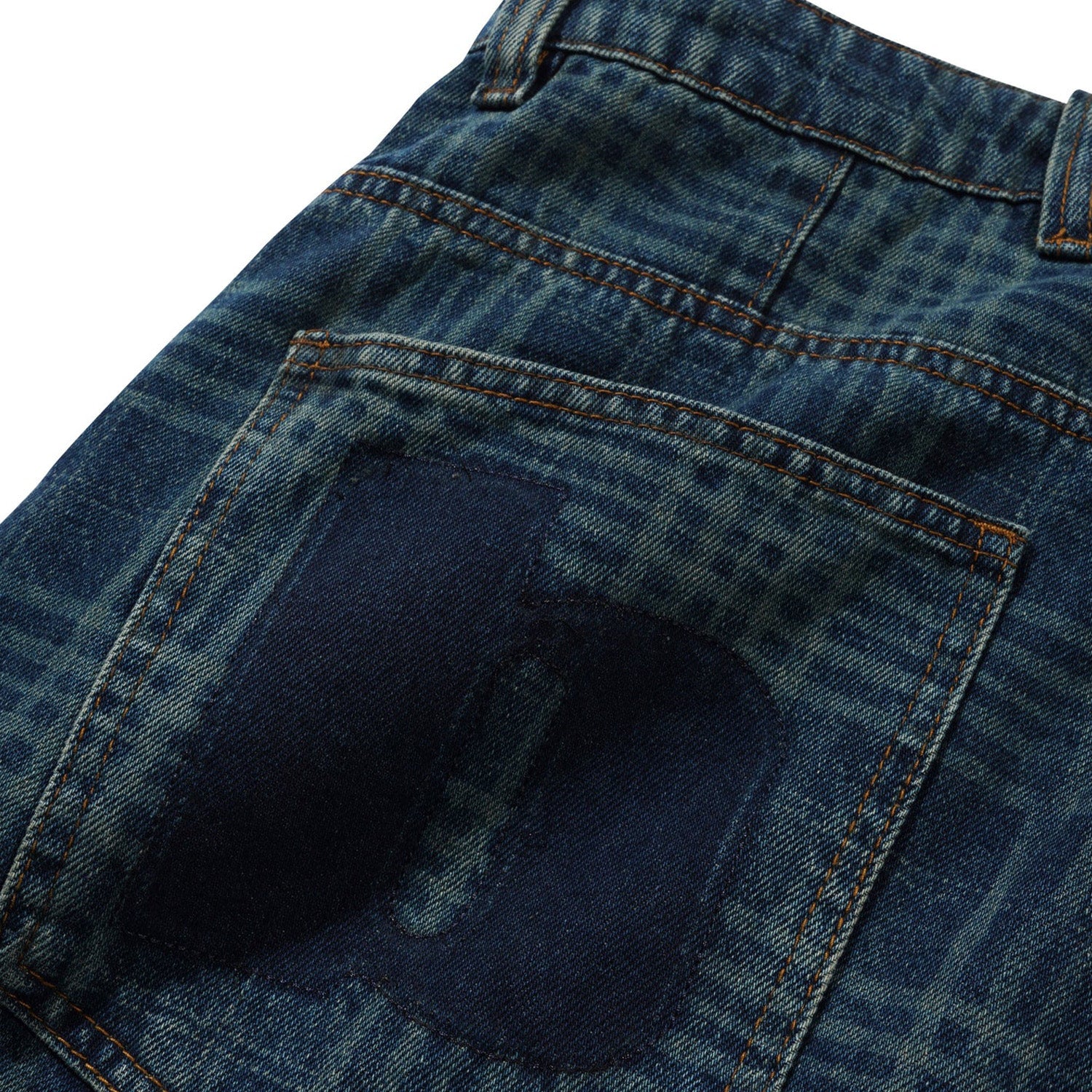 Butter Goods Burn Wide Cut Denim Jeans Dark Indigo Plaid