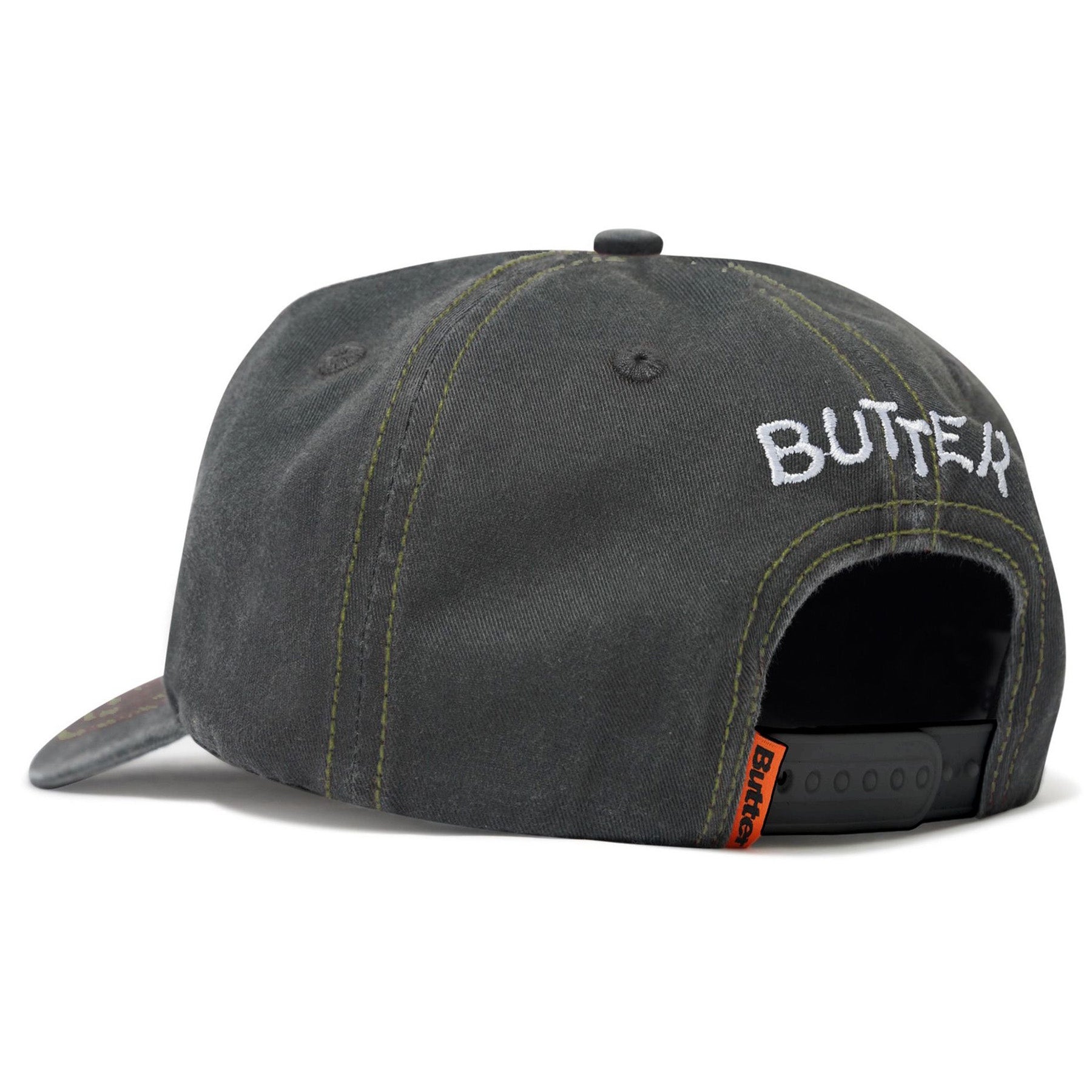 Butter Goods Canine 5 Panel Cap Washed Black