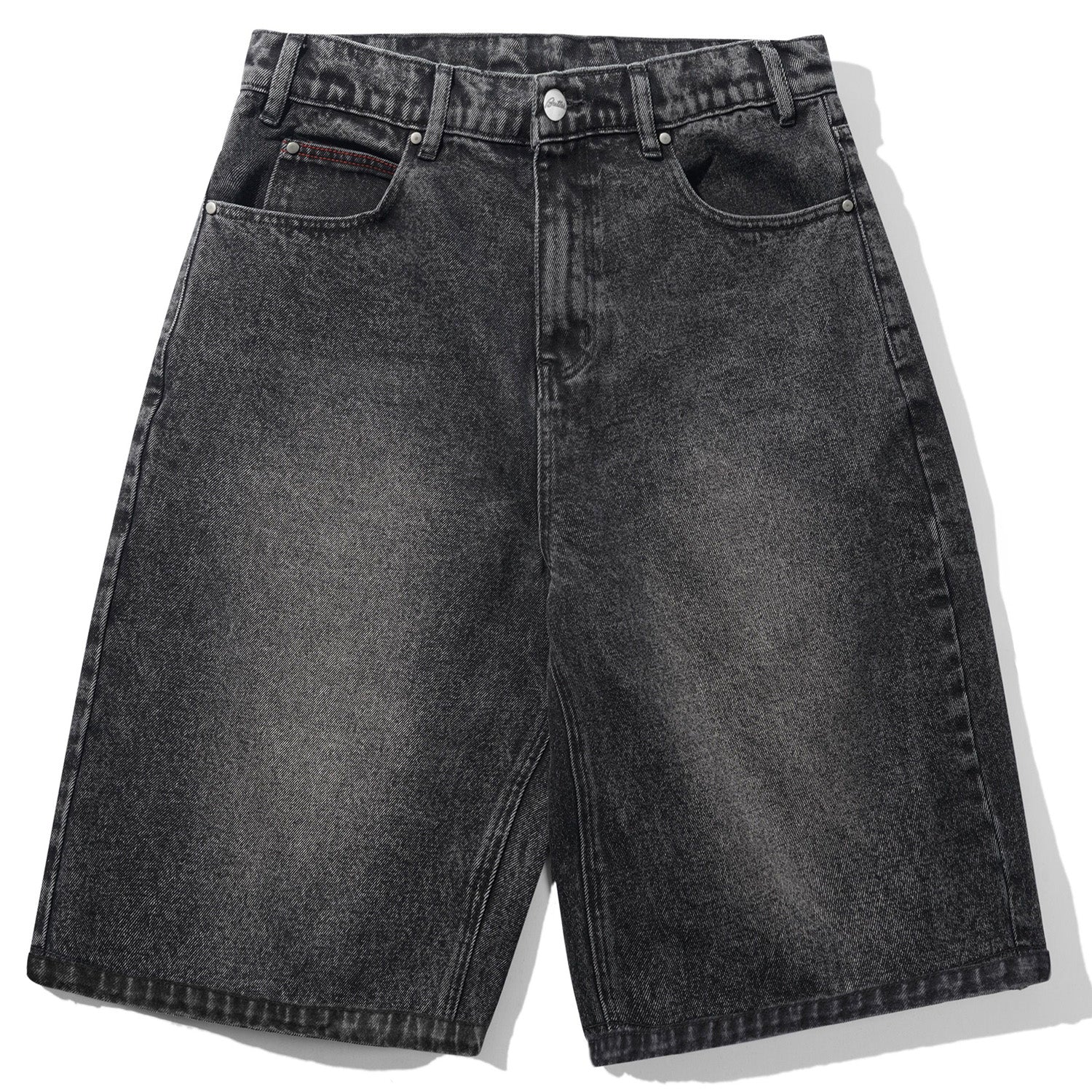 Butter Goods Distressed Big Denim Shorts Gun Metal