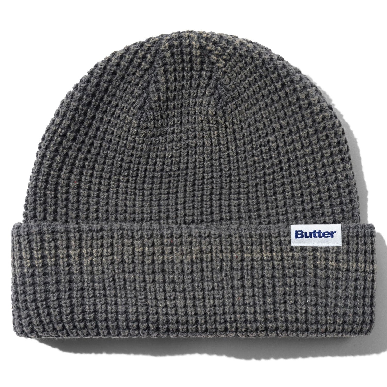 Butter Goods Distress Waffle Cuff Beanie Grey