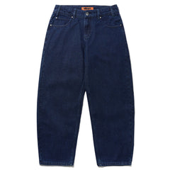 Butter Goods Drummer Baggy Denim Jeans Raw Dark Indigo - Orchard