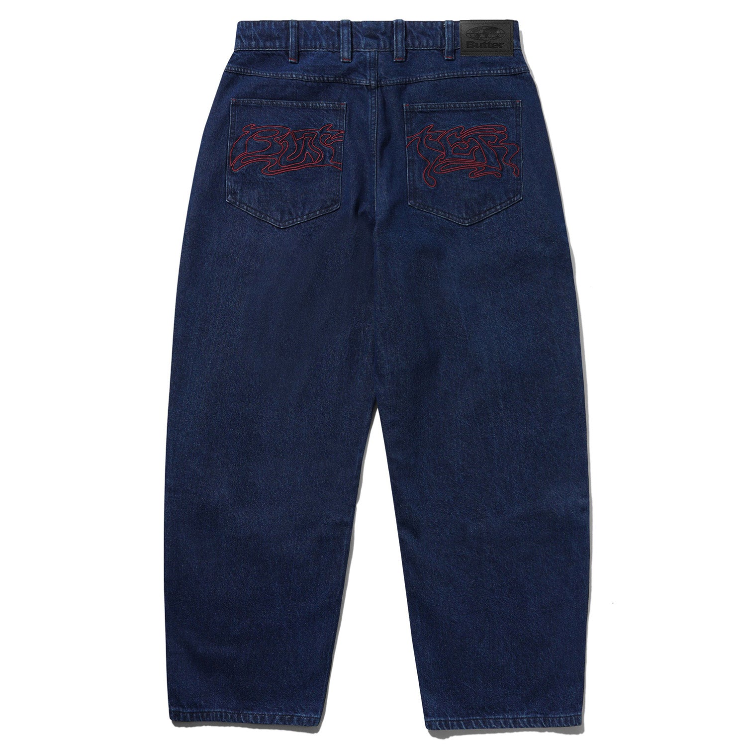 Butter Goods Drummer Baggy Denim Jeans Raw Dark Indigo