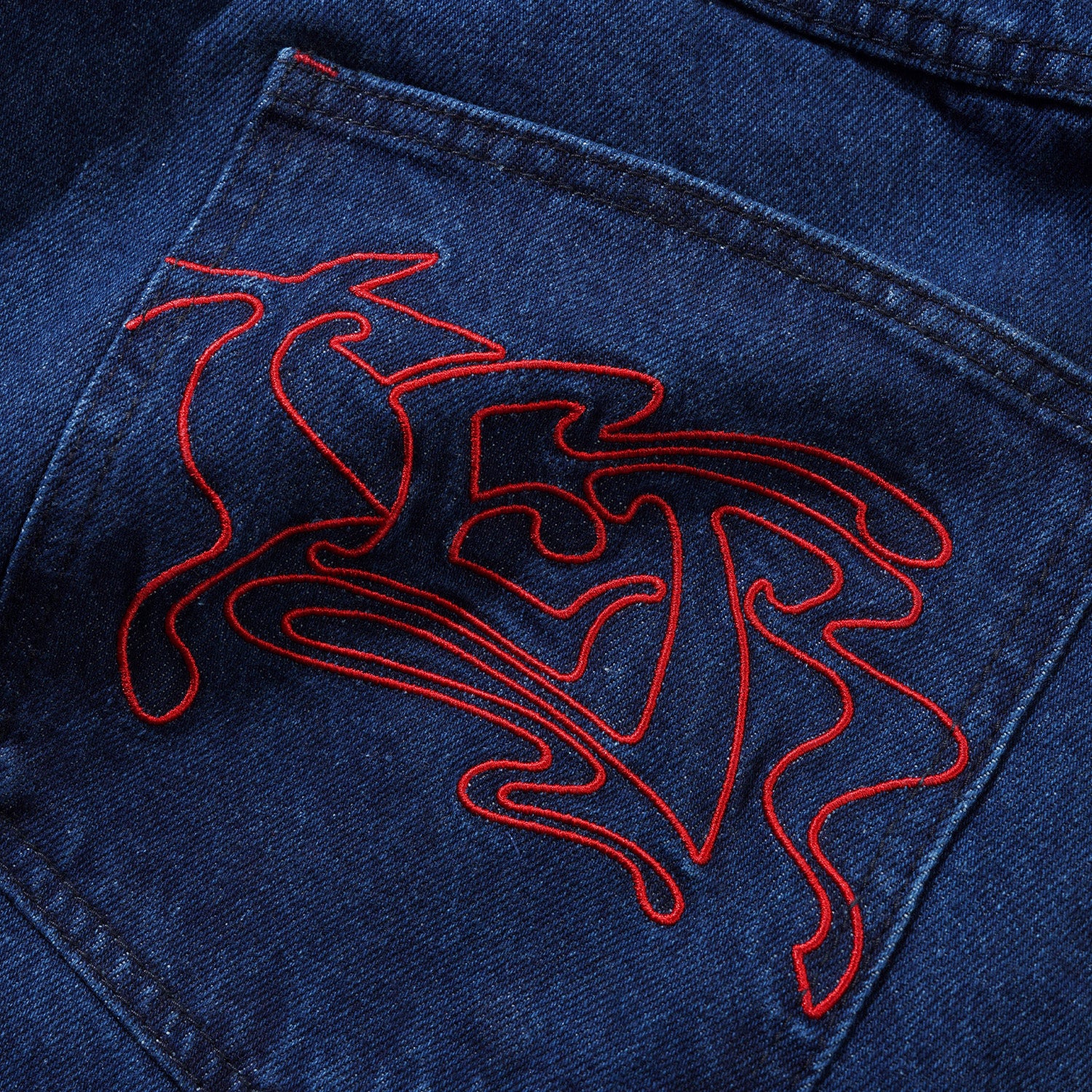 Butter Goods Drummer Baggy Denim Jeans Raw Dark Indigo