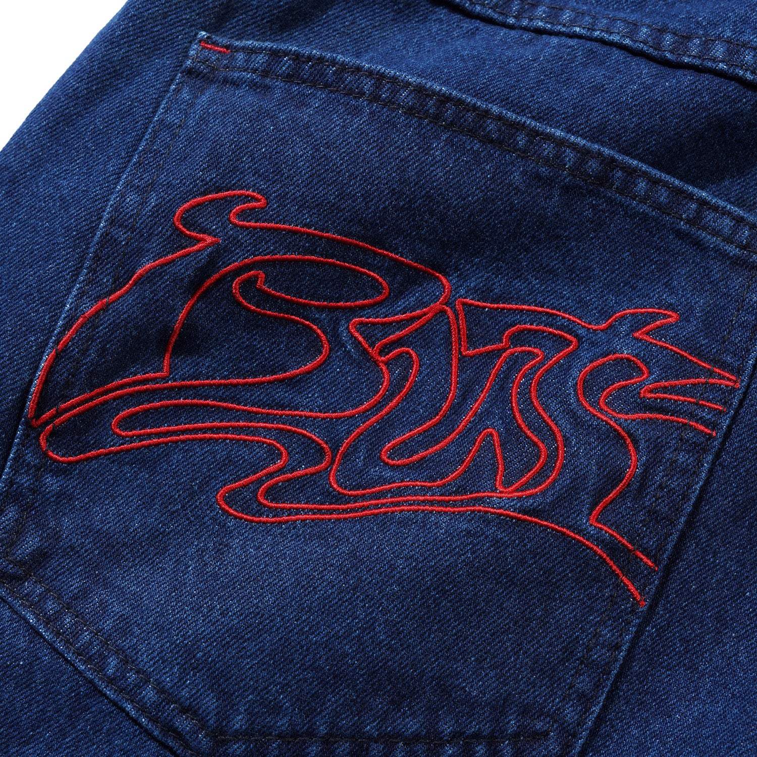 Butter Goods Drummer Baggy Denim Jeans Raw Dark Indigo