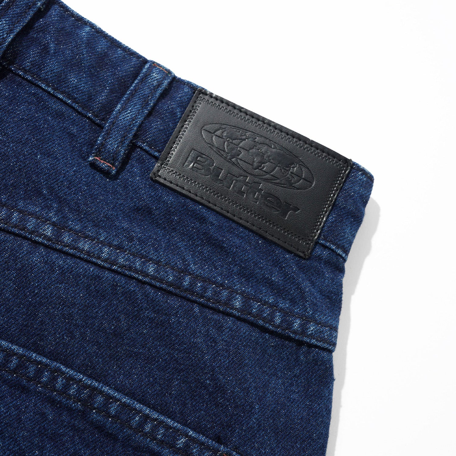 Butter Goods Drummer Baggy Denim Jeans Raw Dark Indigo