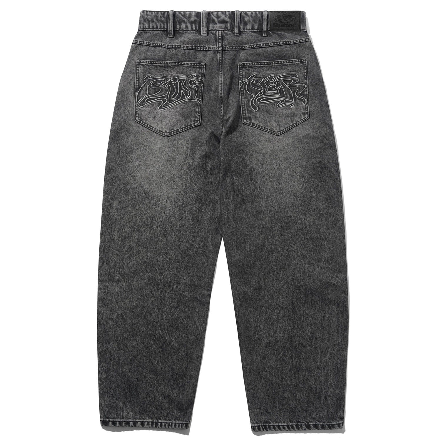 Butter Goods Drummer Baggy Denim Jeans Streaky Black