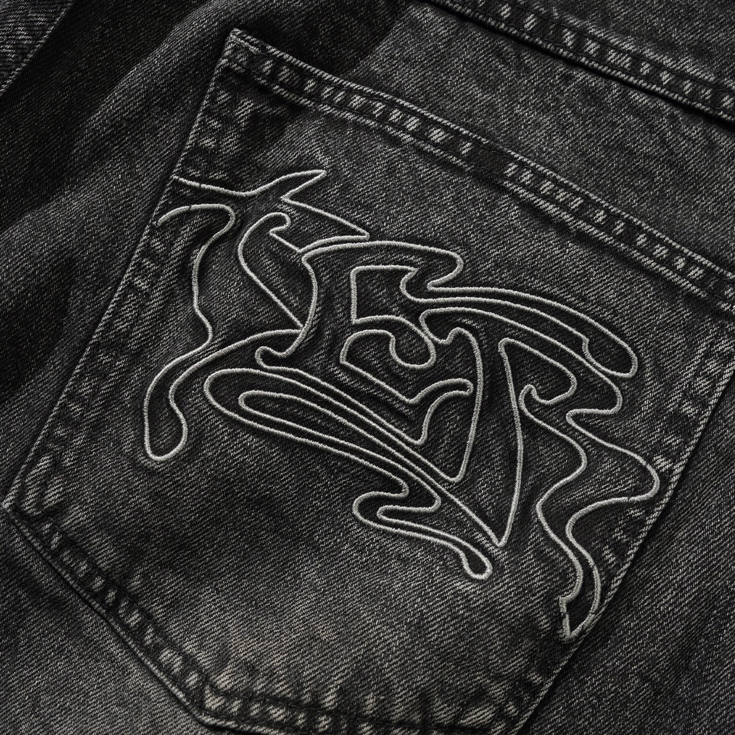 Butter Goods Drummer Baggy Denim Jeans Streaky Black