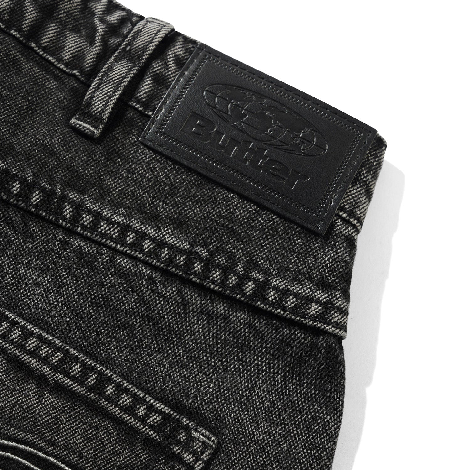 Butter Goods Drummer Baggy Denim Jeans Streaky Black