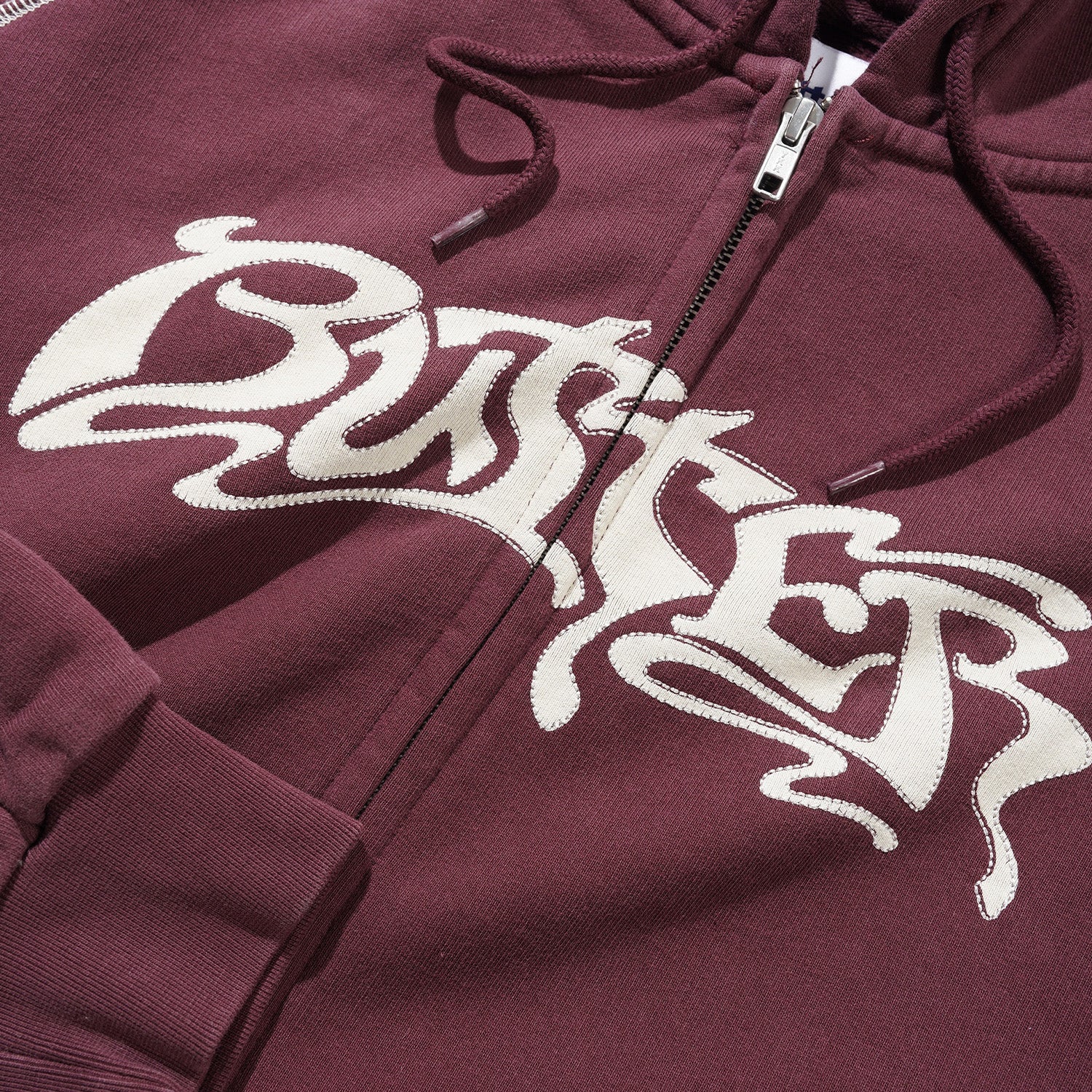 Butter Goods Drummer Zip-Thru Hoodie Washed Rhubarb