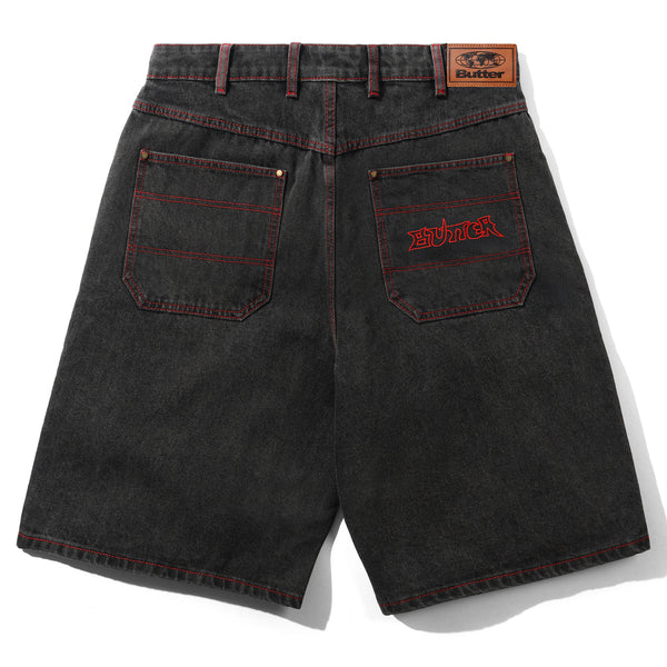 【BUTTER GOODS】Patch Pocket Denim Shorts - Washed Black butter-goods-encounter-denim-