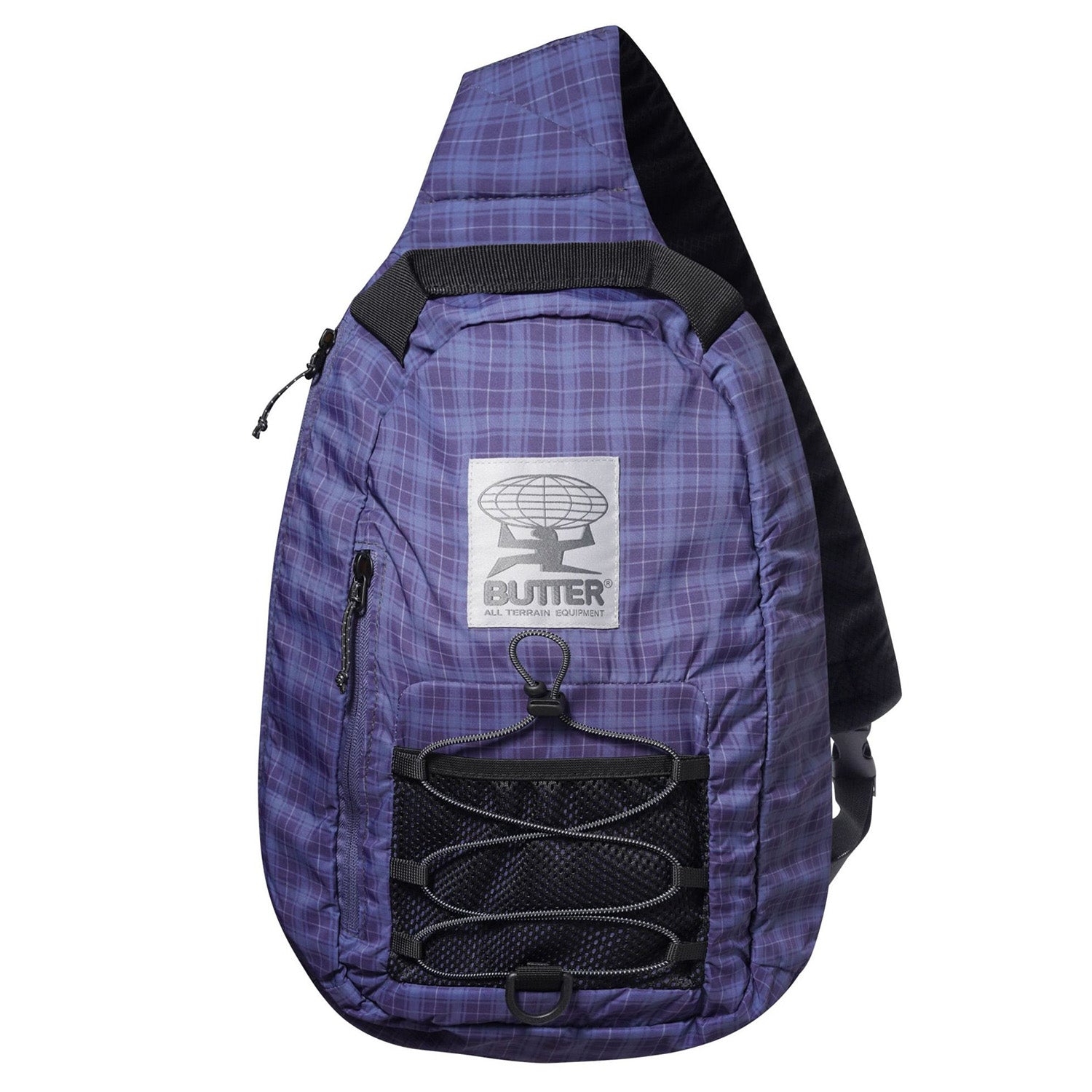 Butter Goods Express Shoulder Bag Navy Plaid