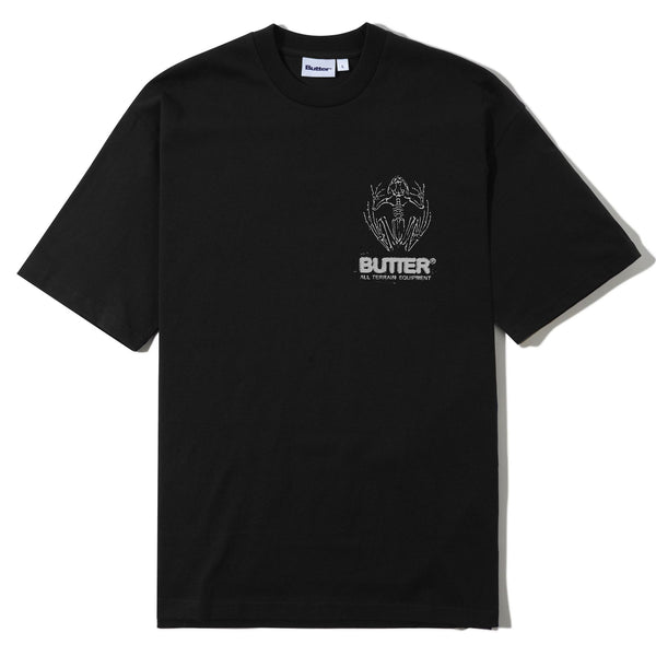【BUTTER GOODS】 Fossil Tee, Black Butter Goods Fossil Tee Black - Orchard Skateshop