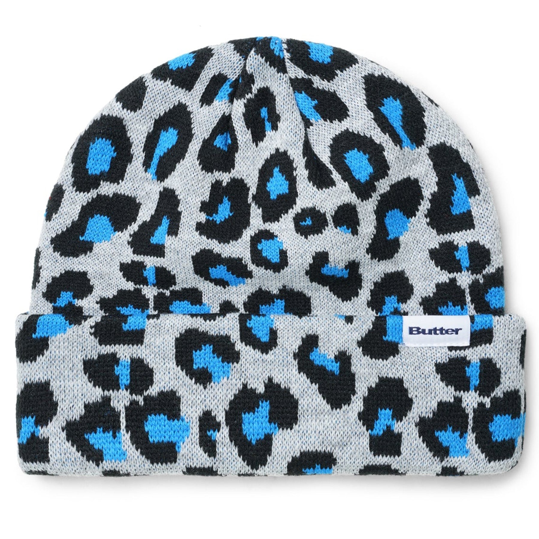 Butter Goods Leopard Beanie Grey