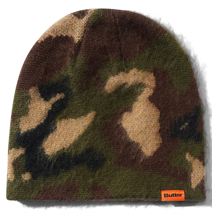 Butter Goods Mohair Skully Beanie Woodland Camo