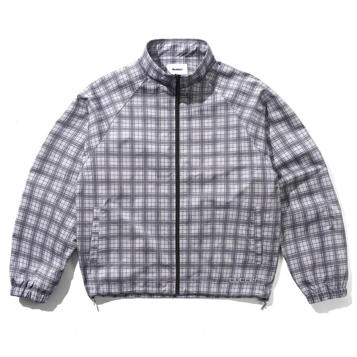 Butter Goods Plaid Nylon Jacket Grey