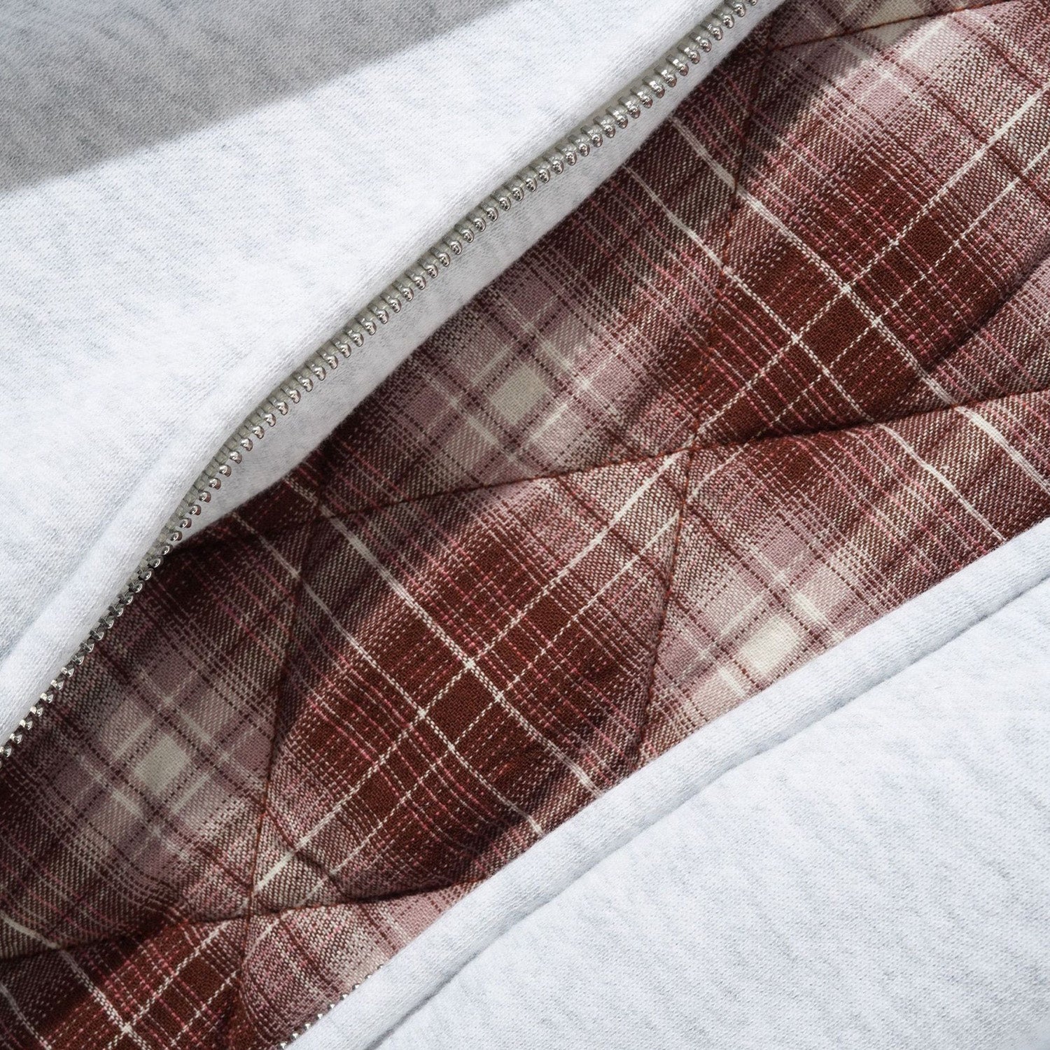 Butter Goods Plaid Zip-Thru Hood Washed Ash