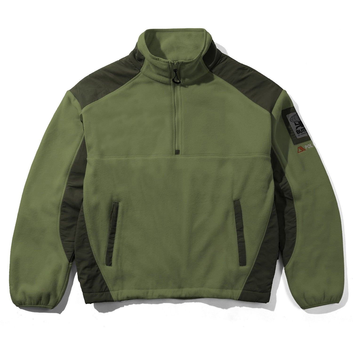 Butter Goods Polartec 1/4 Zip Pullover Army
