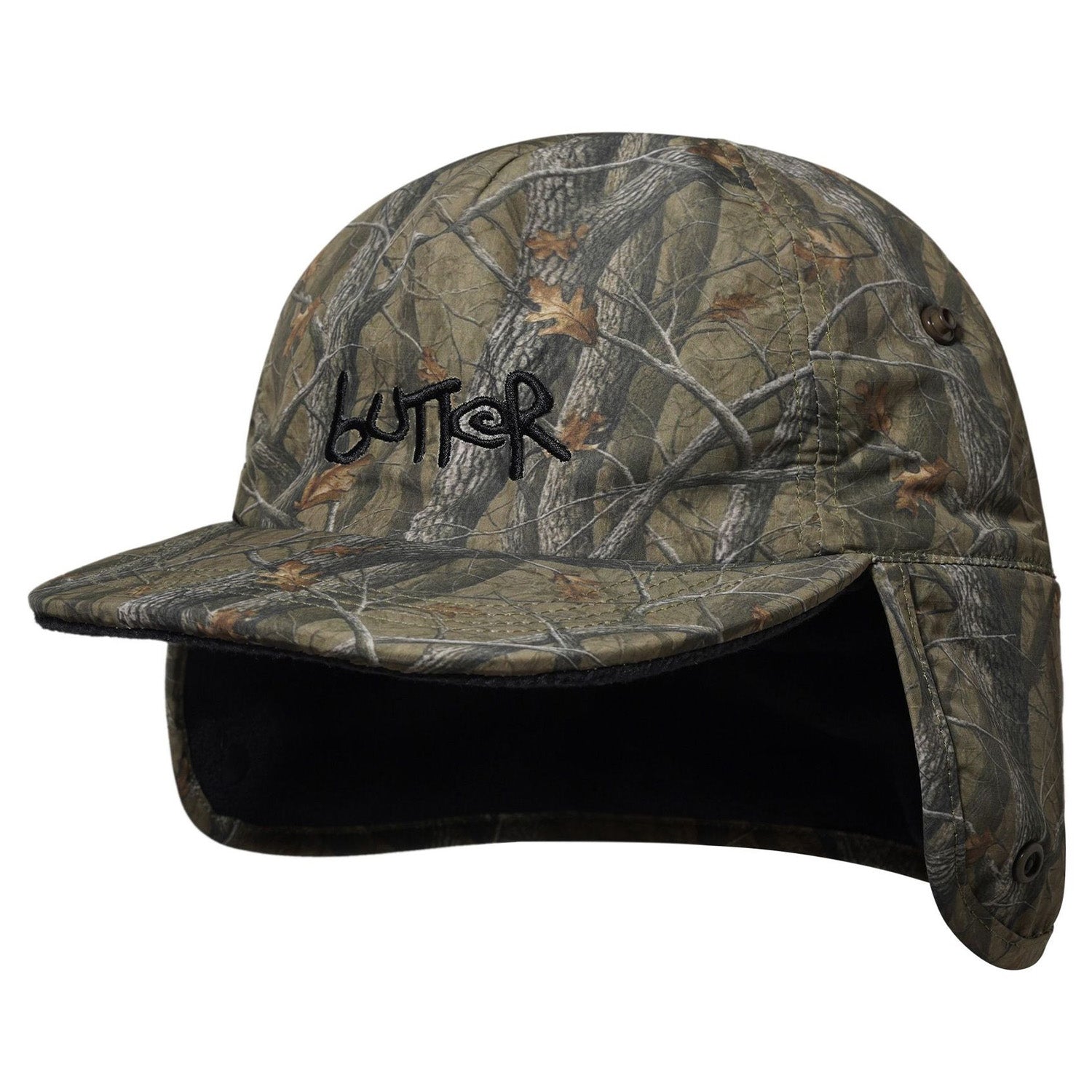 Butter Goods Polartec Reversible Trapper Cap Forest Camo/Navy