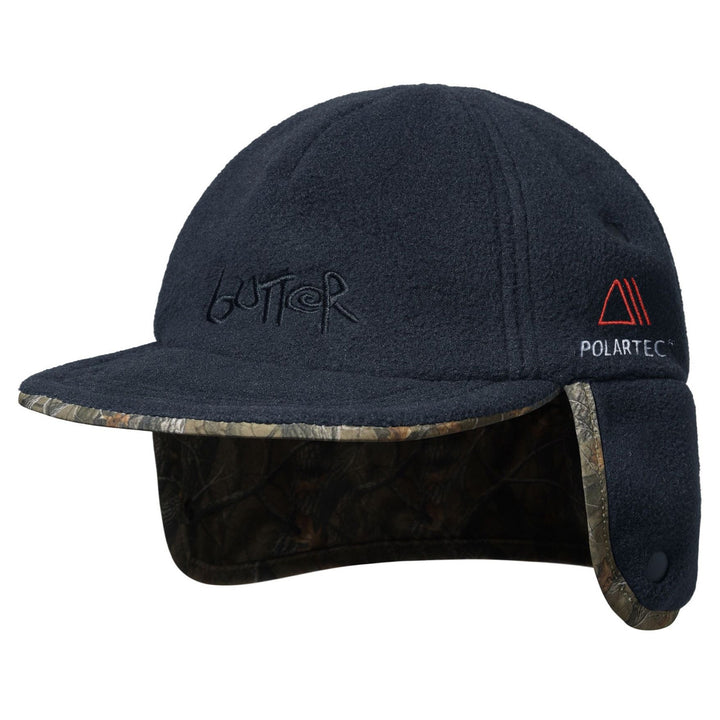 Butter Goods Polartec Reversible Trapper Cap Forest Camo/Navy