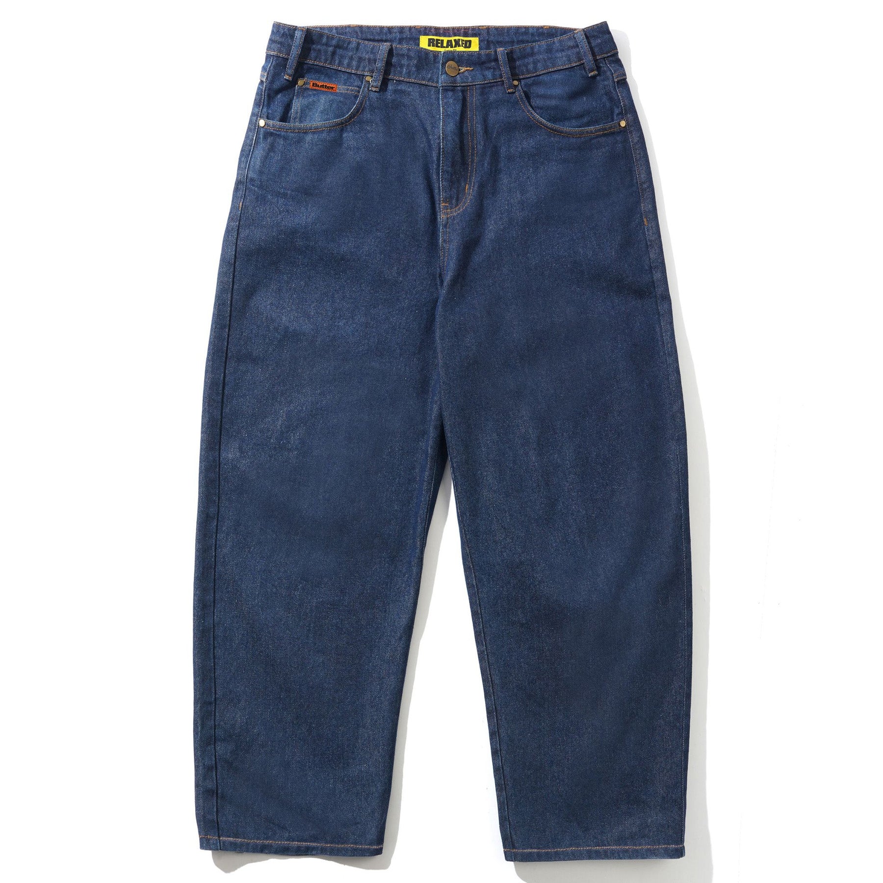 butter goods デニム Butter Goods Relaxed Denim Jeans Dark Indigo - Orchard Skateshop