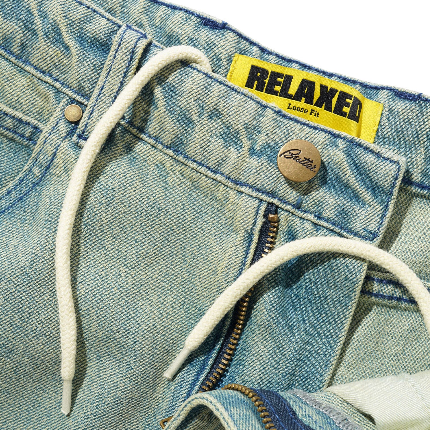 Butter Goods Relaxed Denim Jeans Sunfade Blue
