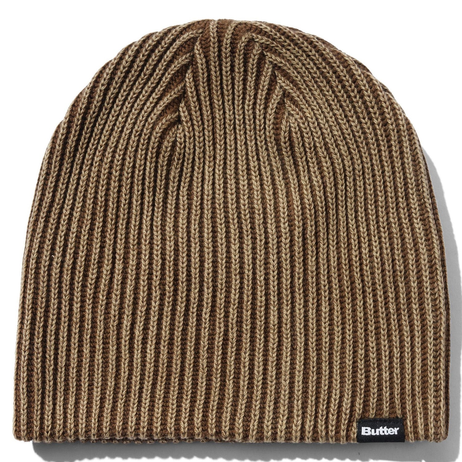 Butter Goods Ribbed Skully Beanie Washed Brown