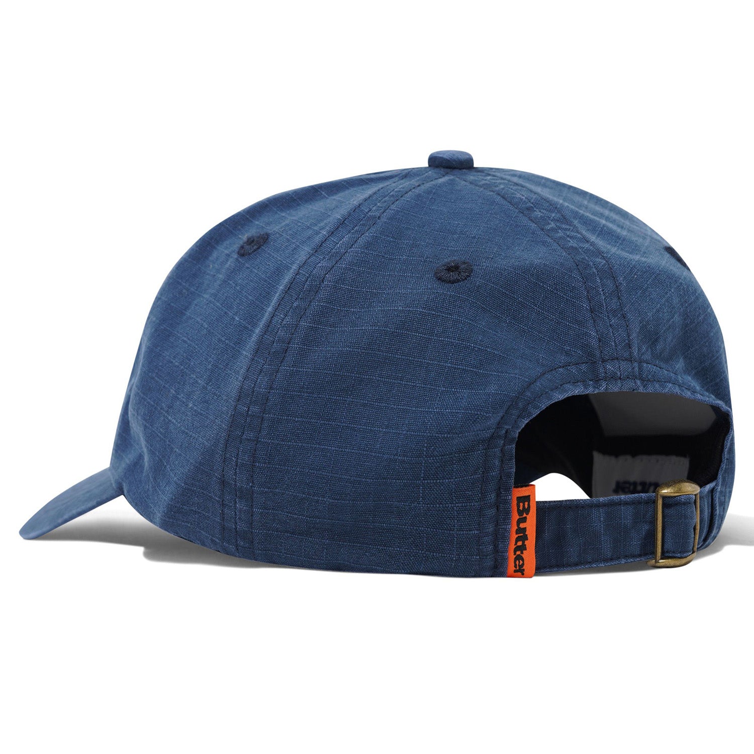 Butter Goods Ripstop Rounded Logo 6 Panel Cap Washed Navy