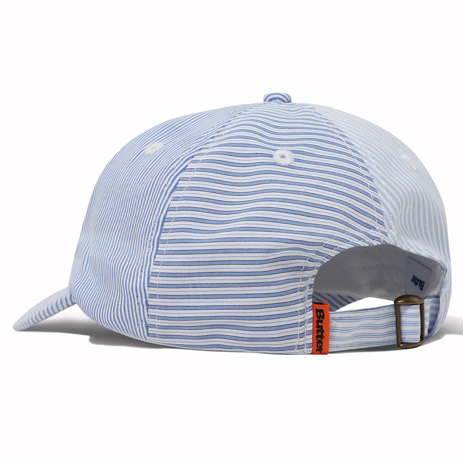Butter Goods Rounded Logo 6 Panel Cap French Blue Stripe