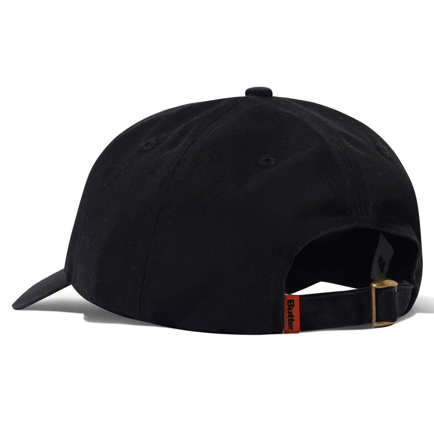 Butter Goods Rounded Logo 6 Panel Cap Washed Black