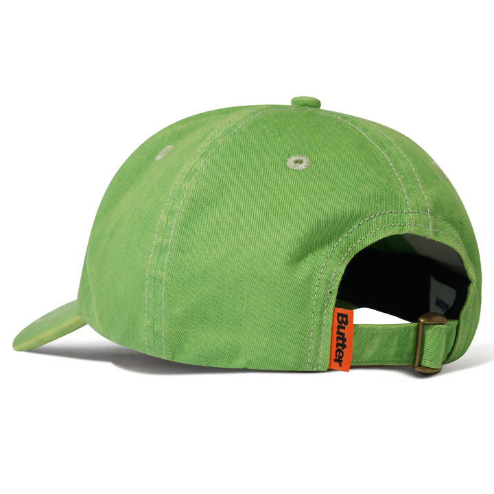Butter Goods Rounded Logo 6 Panel Cap Washed Green