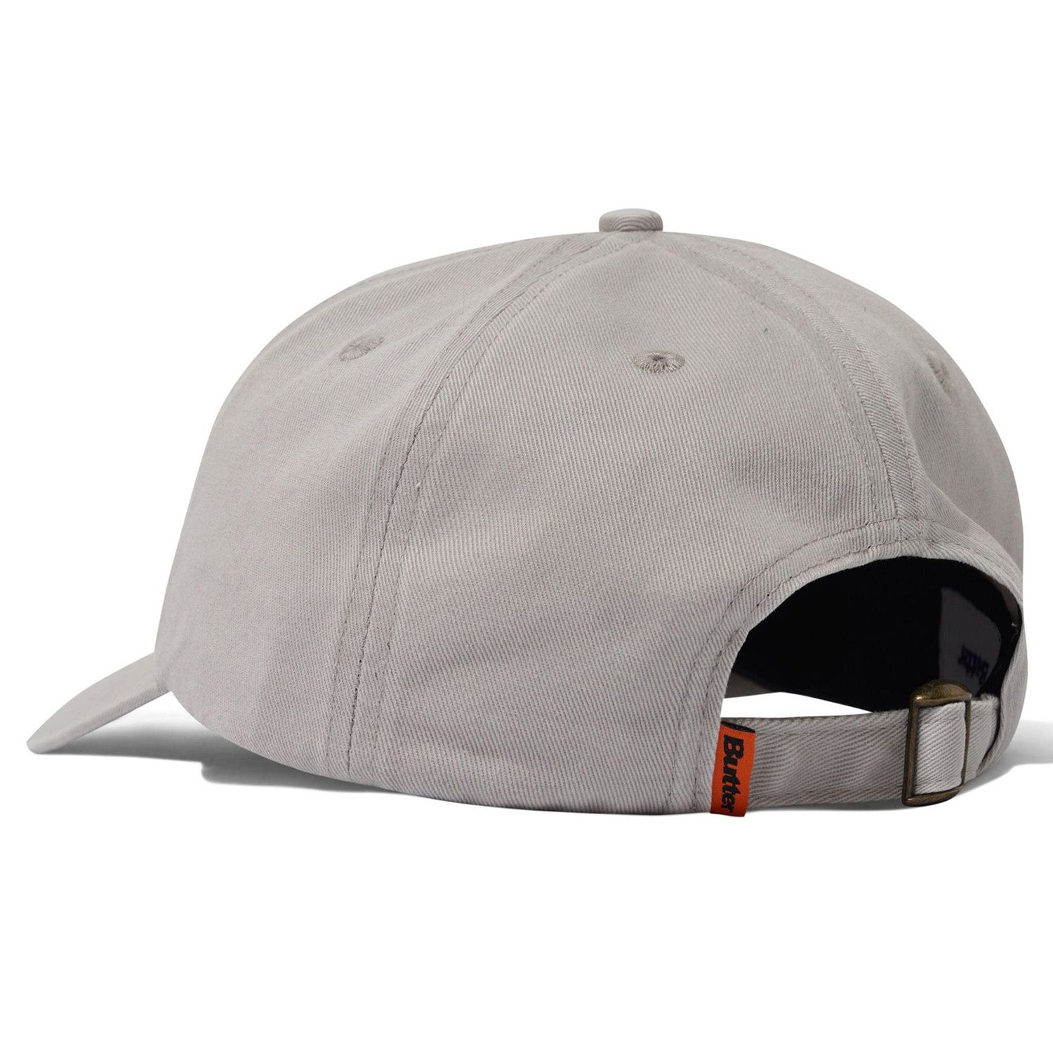 Butter Goods Rounded Logo 6 Panel Cap Washed Light Grey
