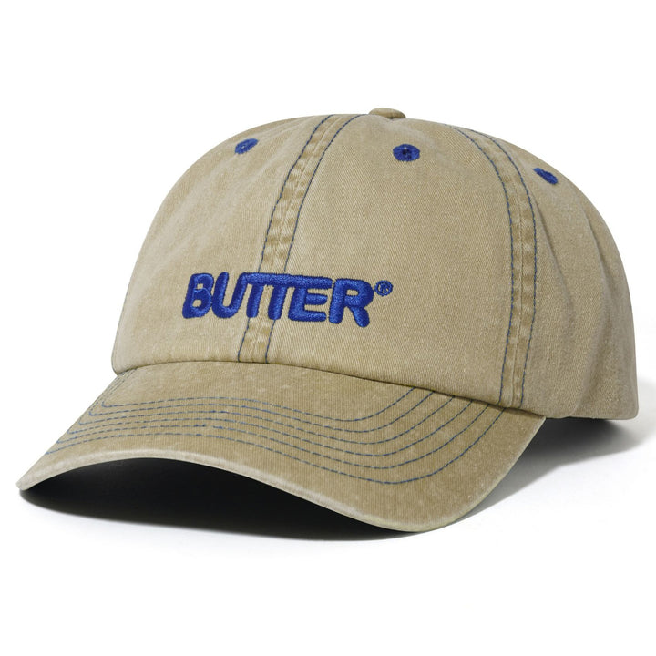 Butter Goods Rounded Logo 6 Panel Cap Washed Sand
