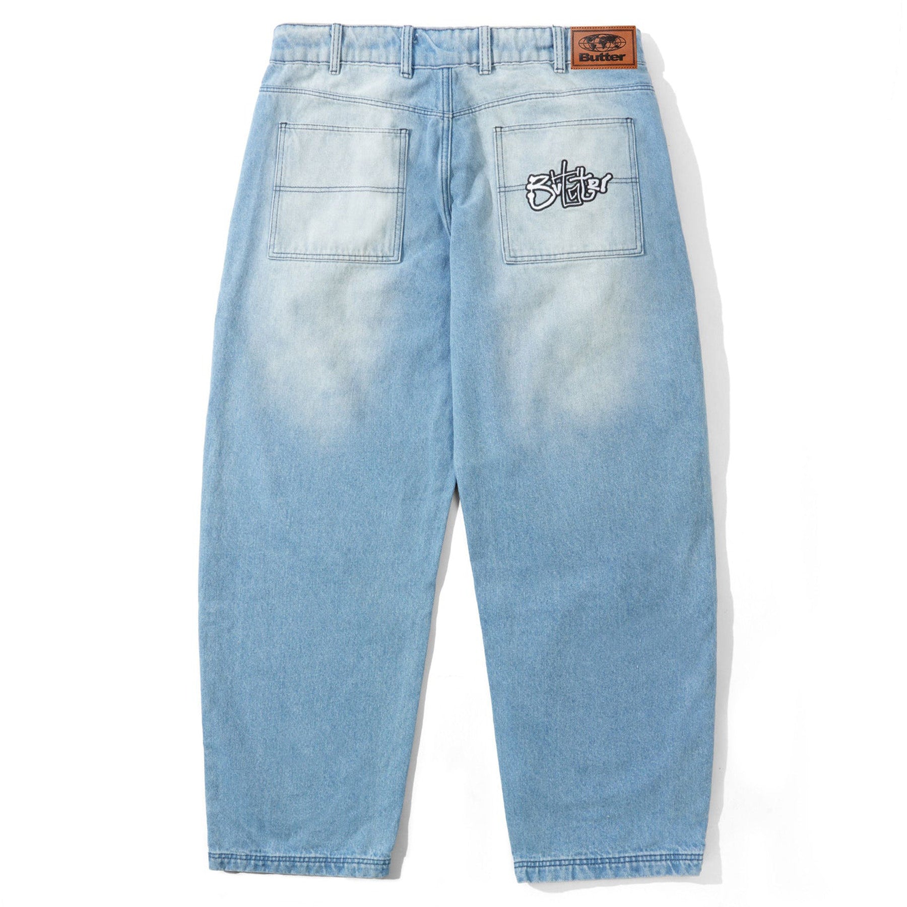 Butter Goods バターグッズ　Scribble Denim Jeans Butter Goods Scribble Denim Jeans Faded Light Blue - Orchard Skateshop