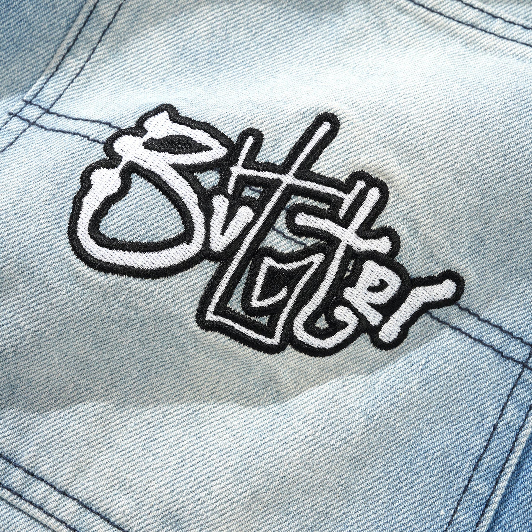 Butter Goods Scribble Denim Jeans Faded Light Blue - Orchard Skateshop